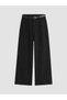Black Vega Belted Culotte Jean - 5