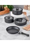 Taç Easy Connect 8 Piece Cookware Set Ergonomic Snap-On Handle