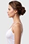Women's White Thin Strap Bamboo Athlete Top Breathable Rope Strap Casual Athlete Top - 2