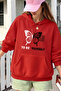 Unisex Butterfly Tobe Printed Oversize Hoodie Hooded Sweatshirt