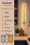 Decorative 20W Indoor Gold Case 3-Color Light 80 cm Wall Sconce Electric 1 Piece - 2