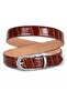 Bloom in Still Women's Genuine Leather Belt - Camel Croco - 4