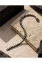 Men's rovian stainless steel thin chain bracelet - anthracite - 2