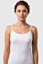 Women's White Thin Strap Bamboo Athlete Top Breathable Rope Strap Casual Athlete Top