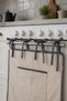 Ruffled Oven Cover – Gray Detailed Cotton Raw Fabric, Decorative Cover with Pockets and Bow Tie Fastening - 3