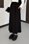Women's Elastic Waist Pocketed Tencel Fabric Long Flared Skirt - 4