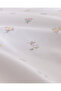 Veronique double size 100% cotton ruffled fitted sheet duvet cover set - white/powder - 7