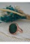 Special Design Handmade Adjustable Ring Made from Malahit Stone - Green -
