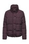 Women's Stand Collar Puffer Coat with Snap Fasteners, Quilted Pockets, Long Sleeves, Winter Puffer Jacket 15295424 - 4
