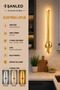 Decorative 20W Indoor Gold Case 3-Color Light 80 cm Wall Sconce Electric 2 Pieces - 2