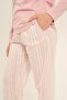 Women's dusty rose pajama set, buttoned collar, pocket detailed 50% cotton 50% modal fabric, - 7