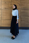 Women's Elastic Waist Crinkled Modal Fabric Long Skirt - 5