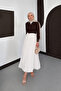 Women's Draped Modal Fabric Crinkled Long Skirt - 7