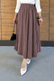 Women's Flowy Modal Fabric Long Crinkled Skirt - 2