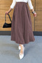 Women's Flowy Modal Fabric Long Crinkled Skirt - 8