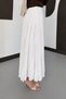 Women's Elastic Waist Crinkled Modal Fabric Long Crush Skirt - 5