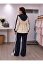 Embroidered Hooded Pants Set - Navy Blue - 3