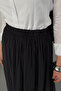 Women's Elastic Waist Crinkled Modal Fabric Long Crush Skirt - 5