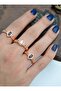 Ring set - rose - - 4