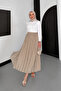 Women's Draped Modal Fabric Crinkled Long Skirt - 7