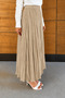 Women's Flowy Modal Fabric Long Crinkled Skirt - 5
