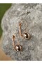Rose plated ball earrings - rose - - 4