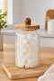 Acacia Lid Borosilicate Striped Glass Jar Medium Size – Coffee, Legumes, and Dry Food Storage Container - 2