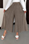 Wide-Legged Casual Tencel Fabric Skirt-Looking Pants with Elastic Waist - 2