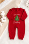 Newborn Baby Christmas 5-Piece Knitwear Set - Jumpsuit, Blanket, Hat, Gloves and Booties Gift Boxed 0-6 Months One Size - 5
