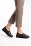 Mone Double Rubber Flat Face Genuine Leather Orthopedic Women's Shoes Brown Skin - 5