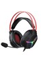 H16 Gaming Wired Headset with 50mm Hi-Fi Drivers, Omnidirectional Microphone, RGB Lighting, Self-Adjusting Ergonomic Headband & 2m Dual-Interface Cable