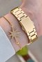 Gold Color Gift Packaged 30 mm Women's Wristwatch and Bracelet - 5