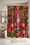 Parrot and Tiger Patterned Bathroom Curtain, Shower Curtain, Bathtub Curtain 175X200Cm