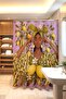 Lemon Afro Girl Patterned Bathroom Curtain, Shower Curtain, Bathtub Curtain 175X200Cm - 3