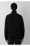 Black Men's Sweatshirt with Semi-Zipper M0S20027-900 - 5