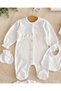 Organic Cotton Lace Ecru Newborn Hospital Outfit (Set of 10) - 3