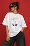 My Ride or Die Printed Unisex Oversize T-Shirt, White T-Shirt with Lover Couple Design - 2