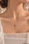 Women's Butterfly Detailed Zircon Stone Steel Chain Stylish Minimal Elegant Design Gift Necklace - 2