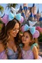 Premium Luxury Minnie Mouse Mermaid Tail Lilac Oyster Ear Turquoise Sequin Bow Tiara Women's Children's Tiara - 2