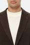 Ds Damat Slim Fit Brown Plain Fabric Jacket - 2