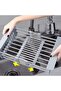 Expandable SS Dish Rack & Kitchen Sink Drain Basket Adjustable Over Sink Drying Rack - 5
