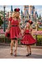 Premium Luxury Design Minnie Shiny Fluffy Red Satin Bow Black Velvet Eared Party Crown Women's Children's Tiara - 3