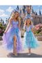 Premium Luxury Minnie Mermaid Tail Lilac Blue Glittery Oyster Ear Sequin Crown Women's Children's Crown - 3