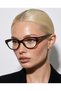 Karlo Brown Retro Unisex Black Oval Cat Model Women's Men's Blue Light Protection Glasses - 3