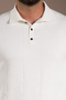 Men's White Patterned Polo Neck Tricot - 4
