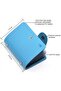 Holders for Men & Women Soft Leather Bank Card Case Slim Pocket Wallet ID Card Organizer Business Card Case Purse with 24 Durable Plastic Insert Sleeves (Sky Blue) - 2