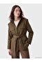 Esvab • Modern & Distinctive Women's Jean Jacket with Stand Collar and Belt - 2