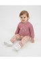 Baby Girl Winter 3-Yarn Threaded Floral Embroidered Stylish Baby Set for 9-12-18-24-36 Months - 3