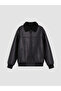 Esvab • Modern & Distinctive Fur Collar Boys' Leather Look Coat - 2