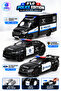 Die Cast Police Model Car Set of 3 – Mercedes-Benz Sprinter Lamborghini Urus Ford Mustang Metal Pull-Open Door Pull-And-Go Car